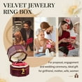 thumbnail image 6 of TAIMY Engagement Ring Box, Vintage Octagonal Ring Box, Single Slot Design, Suitable for Weddings, Proposals, Engagements(Red), 6 of 6