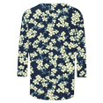 thumbnail image 4 of Plus Size Tshirt Womens Floral 3/4 Length Sleeve Tops Crewneck Casual Tunic Basic Trendy Tee Shirts, 4 of 5
