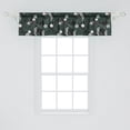 thumbnail image 2 of Tropical Jungle Window Valance, Floral Boho Pattern With Palm Tree Leaves Greenery on Dark Back, Curtain Valance for Kitchen Bedroom with Rod Pocket, 54" X 18", Off White Forest Green, by Ambesonne, 2 of 2