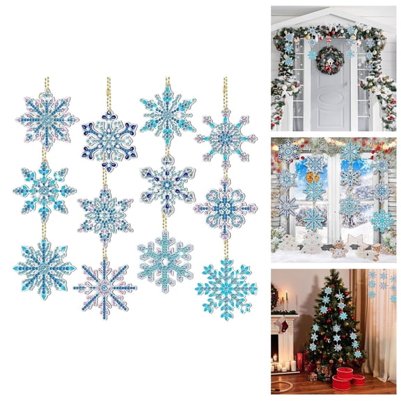 Arts & Crafts DIY Toys Winter Christmas Snowflakes Painting Ornaments Kit for Kids Arts & Crafts Creativity Holiday Decoration
