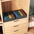 thumbnail image 4 of 2pcs Sock Underwear Organizer Dividers, TSV 24 Cell Closet Drawer Organizers for Storing Socks, Handkerchiefs, Ties, Belts, 4 of 7