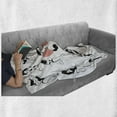 thumbnail image 6 of Fashion Soft Flannel Fleece Throw Blanket, Famous Girl Model Posing with Full Body Features Heart Tattoo on Thigh Make, Cozy Plush for Indoor and Outdoor Use, 50" x 70", White and Black, by Ambesonne, 6 of 6