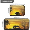 thumbnail image 2 of SKYSONIC Wild Rhinoceros Sunset Kitchen Rugs 2 Pieces, Fall Forest Tree Floor Mat Room Area Rug Washable Carpet Perfect for Living Room Bedroom Entryway, 2 of 7