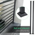 thumbnail image 6 of Goxfaca Stair Post 2Pcs/set Decking Railings Glass Railing Post Decking Railings Metal Deck Railing Black Metal Railing Post for Wood Fencing diplomatic, 6 of 9