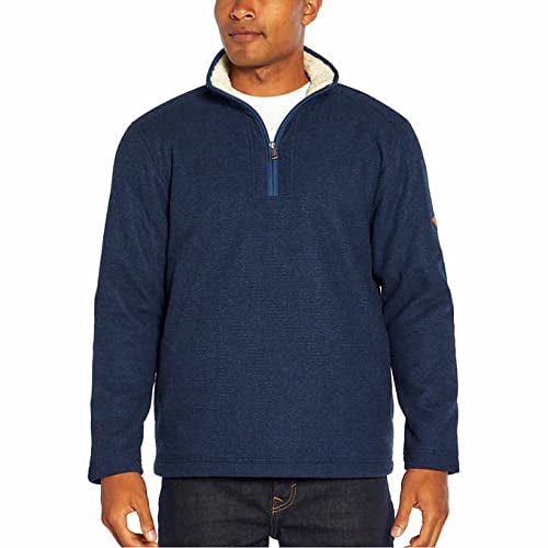 Sherpa Lined 1/4 Zip Pullover ( Navy 