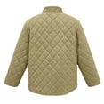 thumbnail image 5 of SEROYE Womens Jackets Corduroy Quilted Stand Collar Button Down Coat Embossed Pattern Casual Warm Outerwear Pockets (XL, Green), 5 of 5