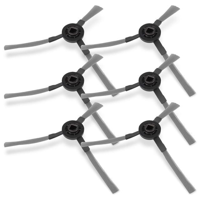 6Pcs Side Brush Replacement Robust Efficient Cleaning Vacuum Cleaner Replacement Side Brush Part Improved Cleaning Effect Sweeping Robot Spare Part Easy to Replace for bObsweep-black-