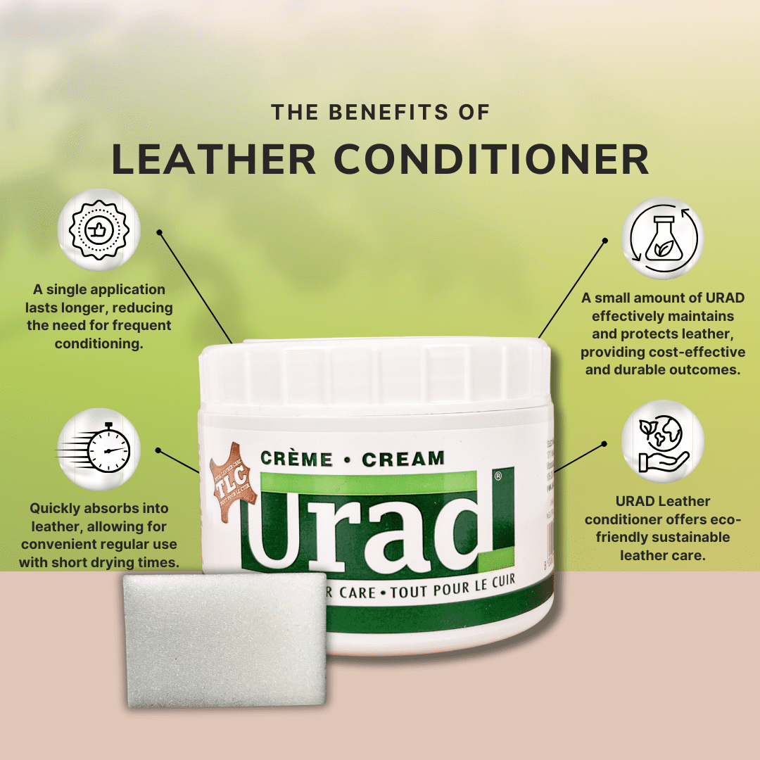 URAD Leather Polish, 7 oz, Clear, Neutral, or No Dye Added Leather Conditioner, 1 Count