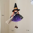 thumbnail image 2 of JoyMoreHome Halloween Witch Doll Decoration with Broom and Bell, Halloween Scary Theme Props, Hanging Dolls for Haunted House, Lawn, Garden, Patio, Tree, 2 of 4