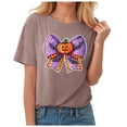 thumbnail image 5 of Godom Halloween T-Shirt for Women Fall Pumpkin Shirts Funny Halloween Tops, 5 of 7