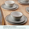 thumbnail image 4 of Pfaltzgraff Rowan 12 Piece Stoneware Dinnerware Set Gray, 4 of 11