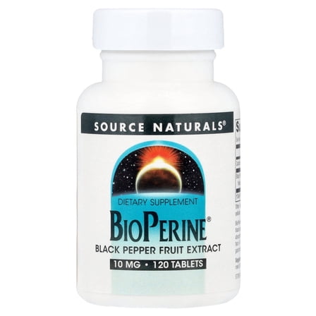 Source Naturals BioPerine, Black Pepper Fruir Extract* 10 mg - 120 Tablets