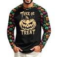 thumbnail image 2 of Funny Halloween Long Sleeve Shirts for Men Spooky Ghost Witch Pumpkin Moisture Wicking Basic Workout Tops for Holiday Wear, 2 of 5