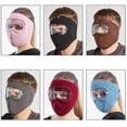 thumbnail image 2 of Windproof Anti Dust Face Mask Cycling Ski Breathable Masks Fleece Face Shield Hood Caps with HD Goggles Cycling Cap, 2 of 5