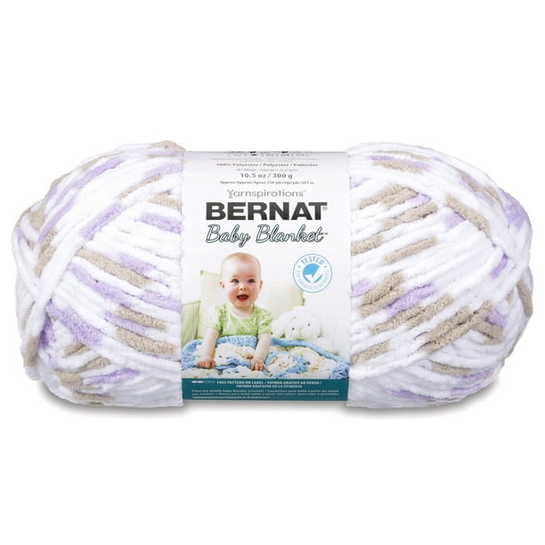 Bernat Polyester Baby Blanket Yarn (300 g/10.5 oz), Little Lilac Dove