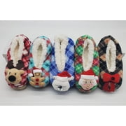 Women's Warm Cozy Christmas Slippers with 3D Applique, Non Slip Snoozies, Christmas Gifts