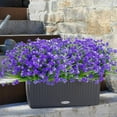thumbnail image 5 of Artificial Flowers for Outdoor Decorations Fake Plastic Plants Artificial Greenery for Spring Summer Indoor Outdoor Garden Patio Window Box Kitchen Home Decor, Purple, 5 of 5
