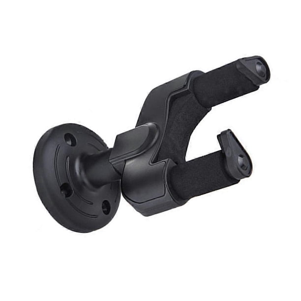 Detachable Guitar Wall Hooks 2pcs Portable Hanger Rack for Acoustic & Electric Guitars, Black, with Sponge Buffer for Safe Storage