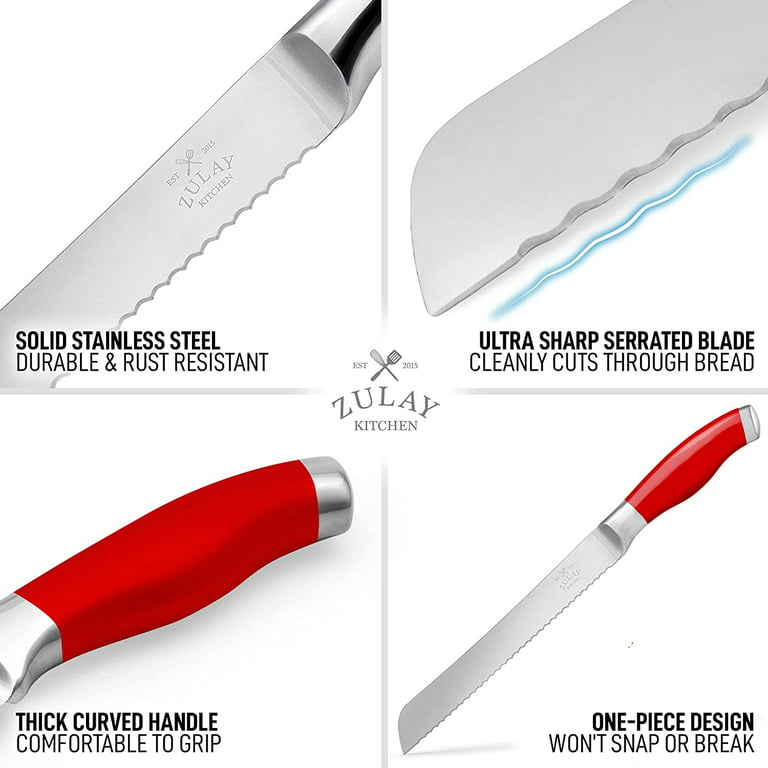 MAD SHARK 8 Inch Bread Knife - Ultra Sharp Serrated Blade…
