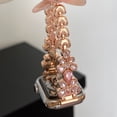 thumbnail image 4 of Butterfly Bracelet Compatible with Apple Watch Bands 41mm/40mm/38mm Slim Bling Jewelry Metal Strap, Shiny Diamond Wristband Replacement for iWatch Series 8/7/SE/6/5/4/3/2/1,Rosegold+Pinkdiamond, 4 of 6