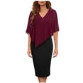 thumbnail image 1 of Short Sleeve Dress for Women Sexy Causal V-Neck Short Sleeve Short Sleeve Two-Pieces Shift Dress Mini Dress Short Dress for Women Sexy Mini Dress for Women Sexy Short Sleeve Dress, 1 of 8