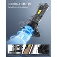 thumbnail image 3 of Nilight H7 LED Bulbs 600% Brighter 1:1 Mini Size Low Beam High Beam Replacement 6500K Cool White LED Bulbs IP67 Waterproof Pack of 2, 3 of 7