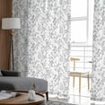 thumbnail image 4 of Grey Flower Leaf Sheer Curtains 96 Inches Long 2 Panels Set, Window Sheer Curtains for Living Room/Bedroom, Botanical Plant Floral Tree Branch Light Filtering Rod Pocket Curtain 52'' x 96'' x 2, 4 of 7