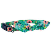 Vibrant Life Jungle Floral with Bow Adjustable Dog Collar, XS
