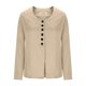 thumbnail image 5 of Camisetas para mujer,Chaqueta tipo cárdigan con cuello en U para mujer, chaqueta de manga larga con botones, top de punto informal para usar en casa, sopatenor, 5 of 9