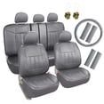 thumbnail image 4 of Leader Accessories Universal 17 Pcs Car Seat Cushion for Truck SUV,Gray, 4 of 10