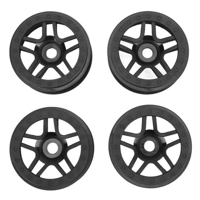 Llantas de cubo de rueda Bling Bling plástico negro 4 piezas