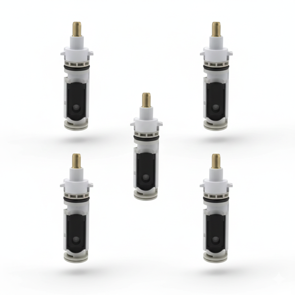 5-Pack Value: Jones Stephens Pressure Balanced Tub/Shower Cartridge | Replaces Moen® #1222 & Posi-Temp® Valves | 4-1/8" (10.5 cm) Length | Includes Installation Tool