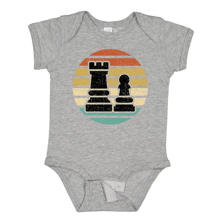 

Inktastic Chess Player Retro Sunset Gift Baby Boy or Baby Girl Bodysuit