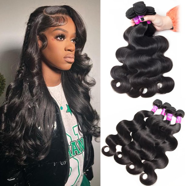 Paquetes de cabello humano 12A, 400 g, paquetes de ondas corporales, extensiones de cabello humano 22 22 24 24 pulgadas, onda del cuerpo virgen brasileño, 4 piezas, ofertas, extensiones brasileñas de