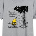 thumbnail image 3 of Peanuts - World Filled With Mondays - Women's Oversized T-Shirt, 3 of 6
