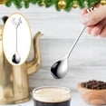 thumbnail image 3 of 6Pcs Christmas Reindeer Coffee Spoons Colored Stainless Steel Dessert Spoons Teaspoons for Stirring, Mixing, Sugar, Stir, Ice Cream, Cake (Silver), 3 of 6