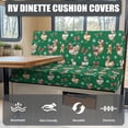 thumbnail image 4 of XYZCANDO Christmas Rooster RV Dinette Cushion Covers, Outdoor RV Sofa Covers Washable Furniture Protection Jacquard Stretchable Camper Cushion Covers with 1 Backrest Cover & 1 Bench Cover, 4 of 7