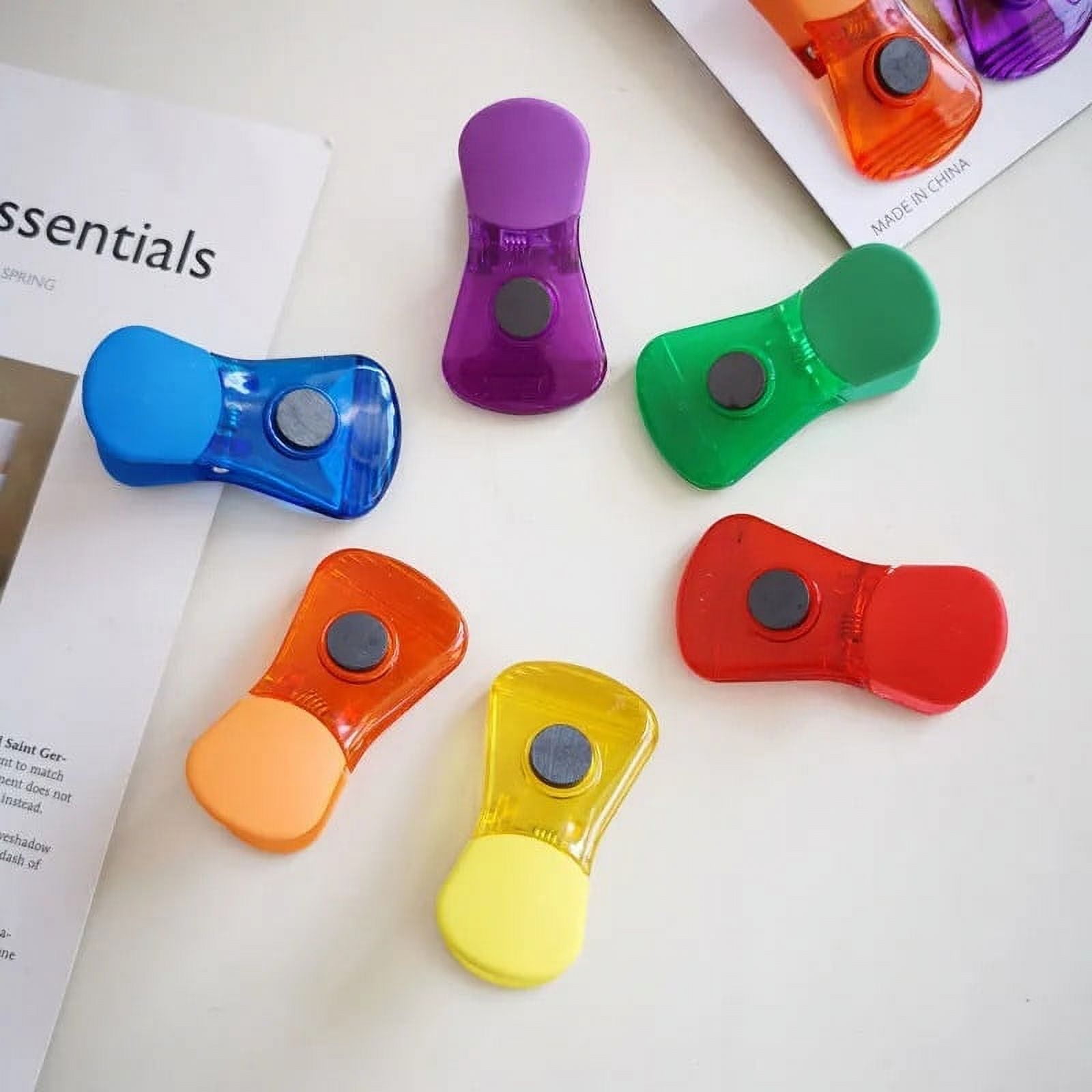 10 Clips Magnétiques Colorés - Aimants Puissants Pour Frigo, Bureau Et Tableau Blanc | Lot De 10