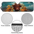 thumbnail image 6 of HUIACONG Windshield Sunflower Cows Sun Shade Compatible with Wrangler JK JKU TJ 1997-2018, Foldable Windshield Sunshade Sun Visor Blocks UV Rays, US Flag Pattern, 6 of 6