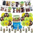 thumbnail image 1 of Cartoon Party SuppliesBirthday Party Decorations Includes Happy Birthday Banner,Cartoon Cake Toppers, Colorful Latex Balloon,Cartoon, 1 of 4