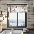 thumbnail image 2 of Deers Balloons Trees Curtain Valances Farmhouse Design Window Treatment Decor Blackout Rod Pocket for Windows Living Room Kitchen 54" x 18", 2 of 5