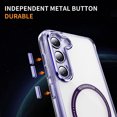 thumbnail image 5 of Allytechgroup Galaxy S23 Plus Clear Case with Screen Protector, Not-Yellowing Anti-Scratch Magsafe Compatible Wireless Charging Shockproof Bumper Magnetic Case for Samsung Galaxy S23 Plus, Purple, 5 of 7