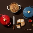 thumbnail image 7 of Carote 4.5QT Enamel Cast Iron Dutch Oven,9.5"Round Soup Pot with Lid, Induction Compatible，Blue, 7 of 7