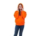 thumbnail image 6 of Kids Orange Safety Full Zip High Visibility Thick Fleece Hooded Sweatshirt Hunting Jacket,  XL,Blaze Orange, 6 of 8