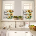 thumbnail image 4 of Live Love Laugh Kitchen Curtains and Valances Set, Sunflower Butterfly Rustic Watercolor Floral Rod Pocket Window Valance Window Curtain Panels for Living Room Bedroom Laundry, 27.5x24in, 3 Pieces, 4 of 7