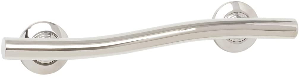 18" Polished Stainless Steel Wave Grab Bar