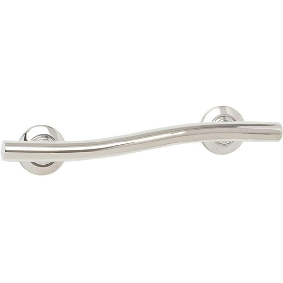 Seachrome 18" Lifestyle & Wellness® Designer Wave Wall Mount Bathroom Shower Grab Bar, 1 ¼" Diameter, Polished Finish