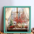 thumbnail image 2 of Hilo Algodón Bordado Punto Cruz Con Escena Nieve Y Ventana Impresa 11CT 50x50cm, 2 of 9