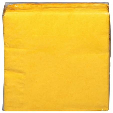 Creative Converting School Bus Yellow 2-Ply Beverage Napkins 50/Pack 801021B