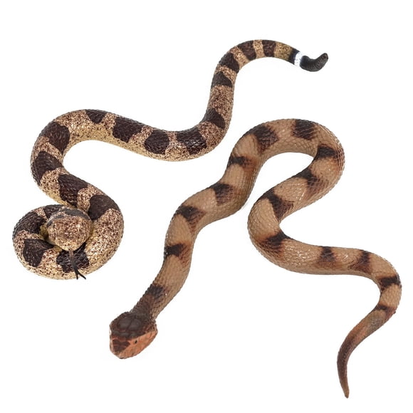 Cascabel de goma realista Lohoee, juguete con forma de serpiente falsa, 2 unidades